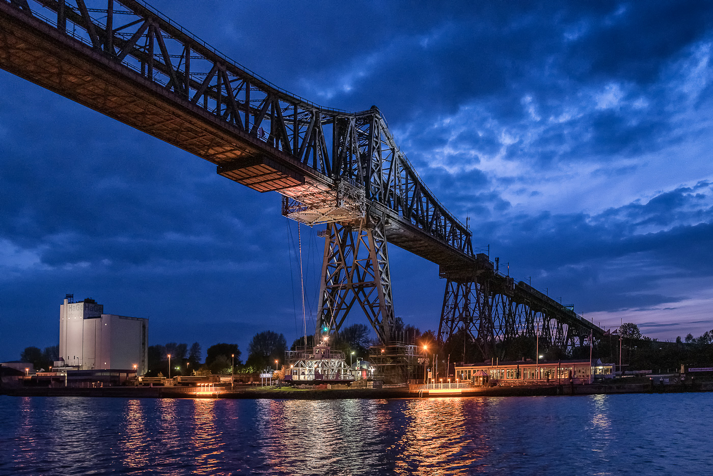 Eisenbahnhochbrücke Rendsburg Schwebefähre 01